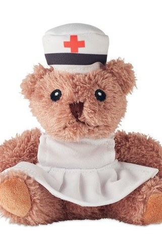 NURSE Ours en peluche infirmière - GiftRetail MO2839