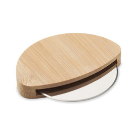 NAPOL Round bamboo pizza cutter - GiftRetail MO2913
