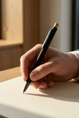 Ballpoint pen in recycled aluminum (100% rAL), with rubber finish - Egotier 91987