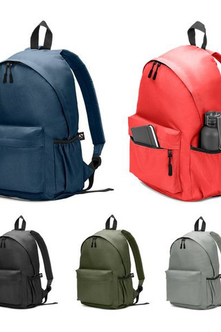 Klassischer Rucksack mit zeitlosem Design aus recyceltem 600D Polyester - Egotier 92375