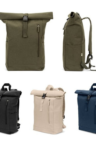 Roll-Top-Rucksack aus recyceltem Baumwolle und recyceltem Polyester (380 g/m²) - Egotier 92533