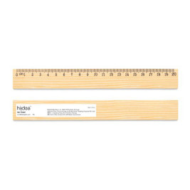 Pine wood ruler with 20 cm scale - Egotier 93660