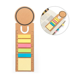 3-in-1 kantoorset, gemaakt van 100% gerecycled papier, met een ronde bovenkant en zwarte opdruk rondom - Egotier 93662