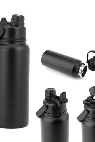 Stainless steel bottle (90% recycled), double wall vacuum insulated - Egotier 94389