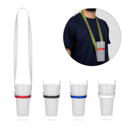 Lanyard'In 94416 - Polyester sublimation lanyard with silicone cup holder