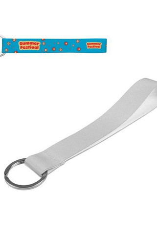LanyardIn 94419 - Lanyard courte pour sublimation en polyester recyclé (100% rPET) avec anneau