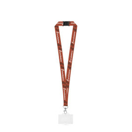 Lanyard'In 94430 - Sublimation lanyard made from recycled polyester (100% rPET) with carabiner, safety clasp, and rigid card holder
