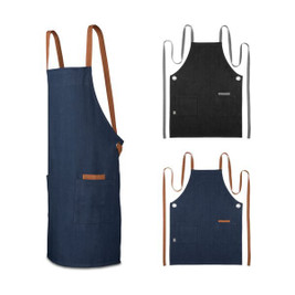 Cotton (80% recycled) and polyester (20% recycled) apron (220 g/m²) - Egotier 99158