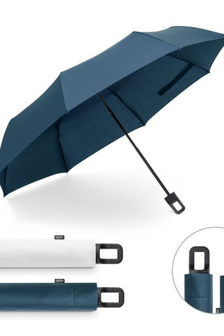 Parapluie 21 pouces fabriqué à partir de polyester recyclé (100 % rPET) et de pongé 190T résistant au vent - Egotier 99173