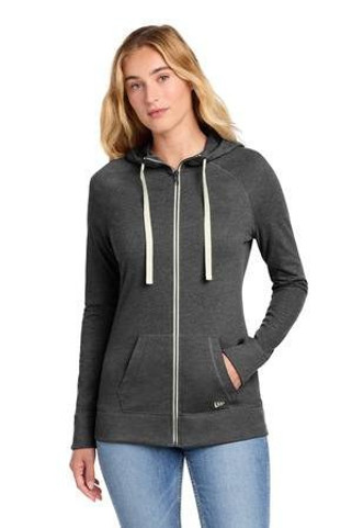 New Era LNEA122 - Womens Sueded Cotton Blend Full-Zip Hoodie. LNEA122