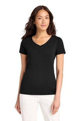 Volunteer Knitwear LVL45V - Camiseta de mujer de manga corta con cuello en V LVL45V