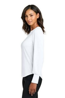 Mercer+Mettle MM1019 - Blusón de manga larga de jersey elástico para mujer MM1019