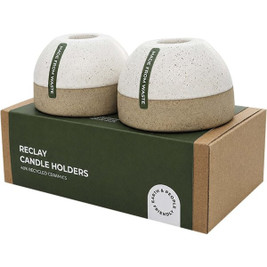 Originalhome 126435 - Lot de bougeoirs « ReClay » d'