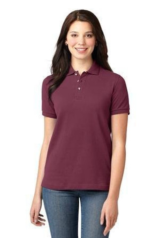 Port Authority L420 - Womens Heavyweight Cotton Pique Polo. L420