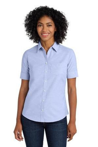 Port Authority L659 - Womens Short Sleeve SuperPro Oxford Shirt. L659