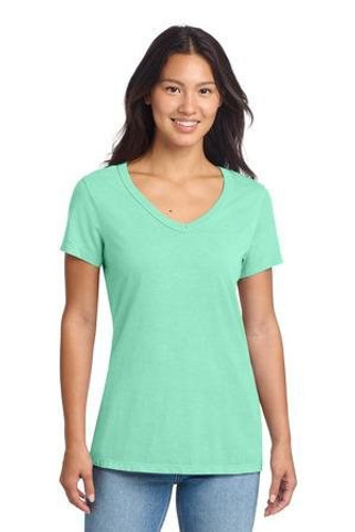 Port & Co LPC099V - Womens Beach Wash Garment-Dyed V-Neck Tee LPC099V