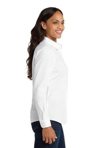 Port Authority LW100 - Womens Long Sleeve Carefree Poplin Shirt. LW100