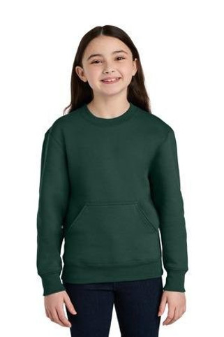 Port & Co PC78YPKT - Youth Core Fleece Crewneck Pocket Sweatshirt PC78YPKT