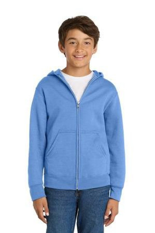 Port & Co PC78YZH - Youth Core Fleece Full-Zip Hooded Sweatshirt PC78YZH