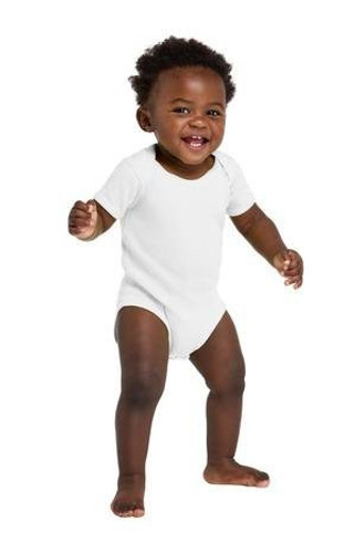 Rabbit Skins RS4400 - Infant Short Sleeve Baby Rib Bodysuit. RS4400