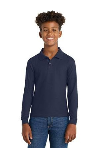 Port Authority Y500LS - Youth Long Sleeve Silk Touch Polo. Y500LS