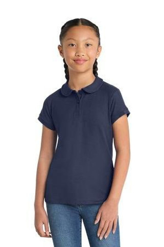 Port Authority YG503 - Girls Silk Touch Peter Pan Collar Polo. YG503