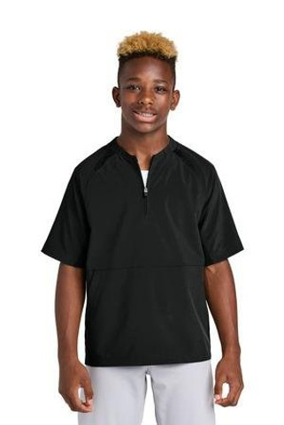 Sport-Tek YJST489 - Youth Repeat 1/2-Zip Short Sleeve Jacket YJST489