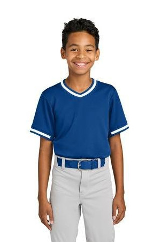Sport-Tek YST221 - Youth Tough Mesh V-Neck Baseball Jersey YST221