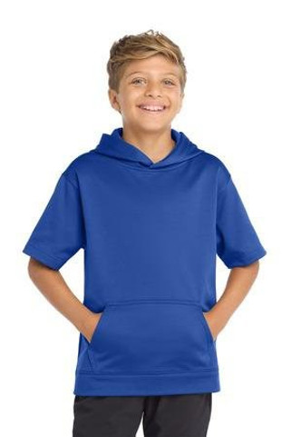 Sport-Tek YST251 - Youth Sport-Wick Fleece Short Sleeve Hooded Pullover. YST251