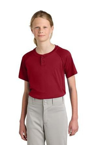 Sport-Tek YST359 - Youth PosiCharge Competitor 2-Button Henley YST359