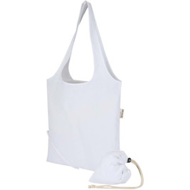 Madras blanding 140 g/m² GRS certificeret genvundet, sammenfoldelig bomuldstaske, 7 liter - EgotierPro 120805