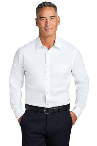 Brooks Brothers BB18012 - Camisa de Cuello Extendido Pinpoint Elástica Sin Arrugas BB18012