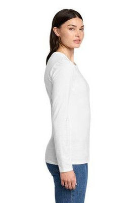 District DT110 - Camiseta de Manga Larga Perfect Blend CVC para Mujer DT110