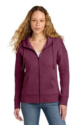 District DT1104 - Womens Perfect Weight Fleece Drop Shoulder Full-Zip Hoodie DT1104