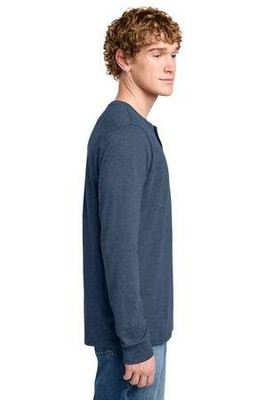 District DT145 - Perfect Tri Camiseta Henley de Manga Larga DT145