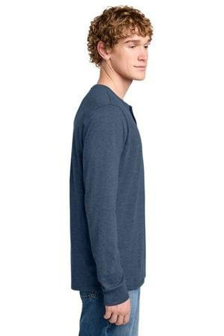 District DT145 - Perfect Tri Long Sleeve Henley DT145