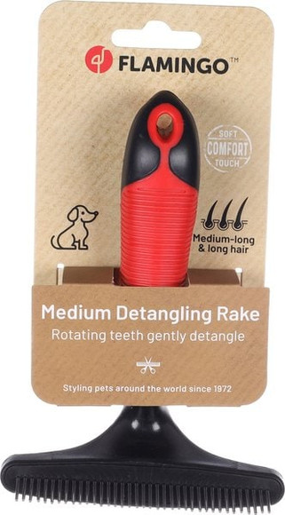 Flamingo f-1030234 - Râteau pour sous-poil rotatives Fin Premium Care