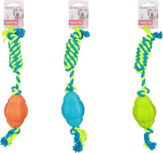 Flamingo f-1030459 - Jouet Rugby avec corde