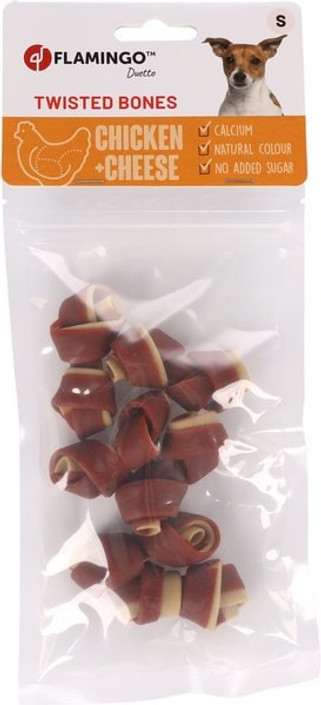 Flamingo f-1030664 - Friandises Noué Os avec poulet & Fromage