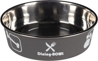 Flamingo f-1030951 - Gamelle pour la nourriture et leau Rond Anthracite & Argent