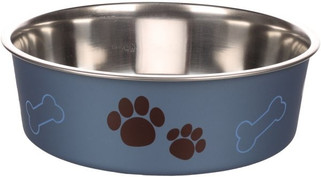 Flamingo f-1030947 - Gamelle pour la nourriture et leau Rond métallique & Argent