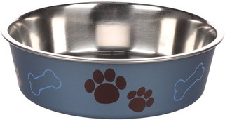 Flamingo f-1030945 - Gamelle pour la nourriture et leau Rond métallique & Argent