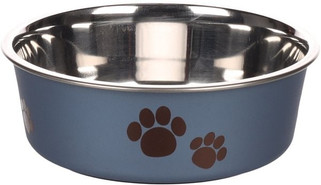 Flamingo f-1030944 - Gamelle pour la nourriture et leau Rond métallique & Argent