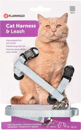 Flamingo f-1031208 - Harnais avec laisse clair