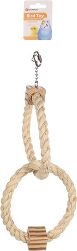 Flamingo f-110095 - Jouet pour perruches Anneau CordonBrun clair