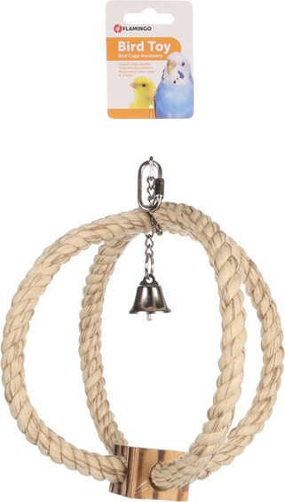 Flamingo f-110100 - Jouet pour perruches Anneau Cordon KozmoBrun clair
