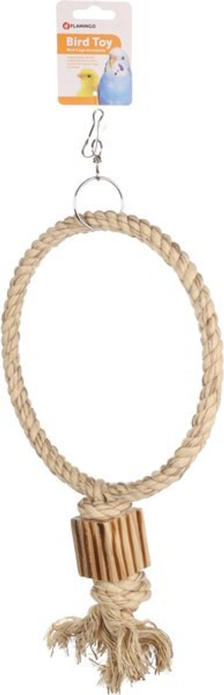 Flamingo f-110093 - Jouet pour perruches Anneau CordonBrun clair