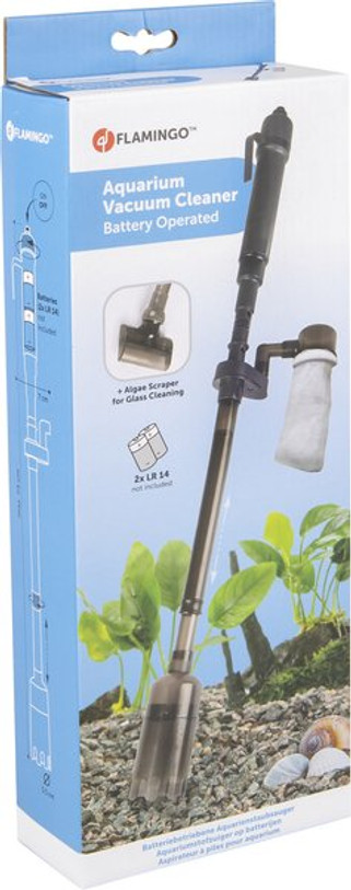 Flamingo f-401910 - Aspirateur à piles pour aquarium Gris Rouge