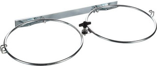 Flamingo f-43025 - Support écuelle pour fixation sur mur ou panneaux de chenil Double