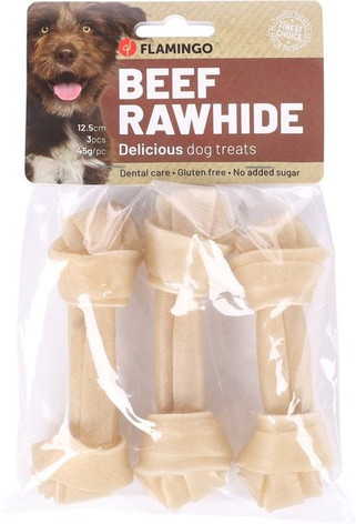 Flamingo f-503317 - Friandises Premium Noué Os12,5cm 45gr / 3 pcs 135gr